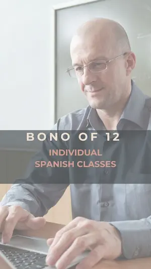 Bono of 12 individual online Spanish classes